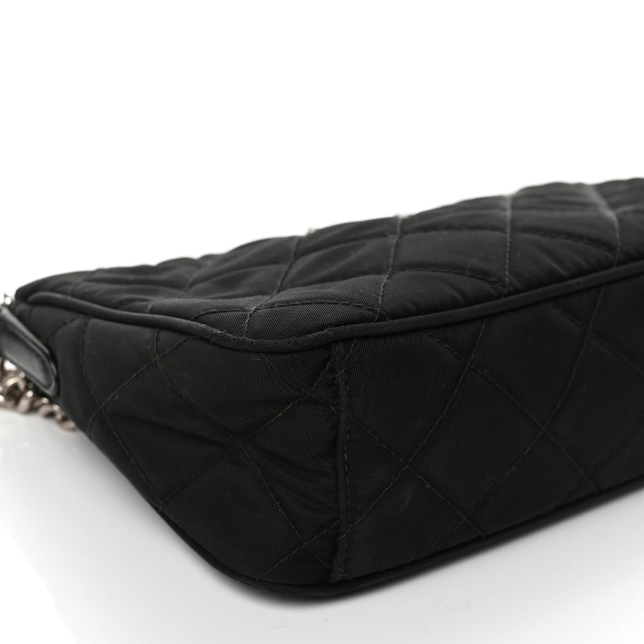 Prada Nylon Tessuto Impuntu Quilted Crossbody Bag Black Image 7