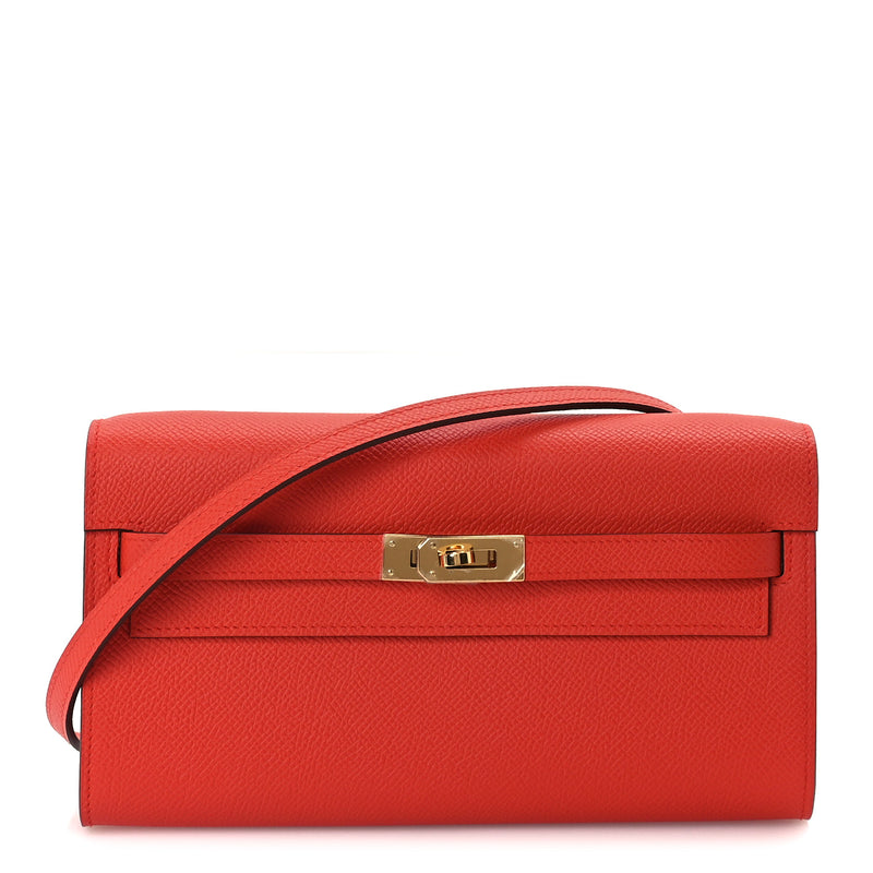  Hermes Epsom Kelly Wallet To Go Orange Field