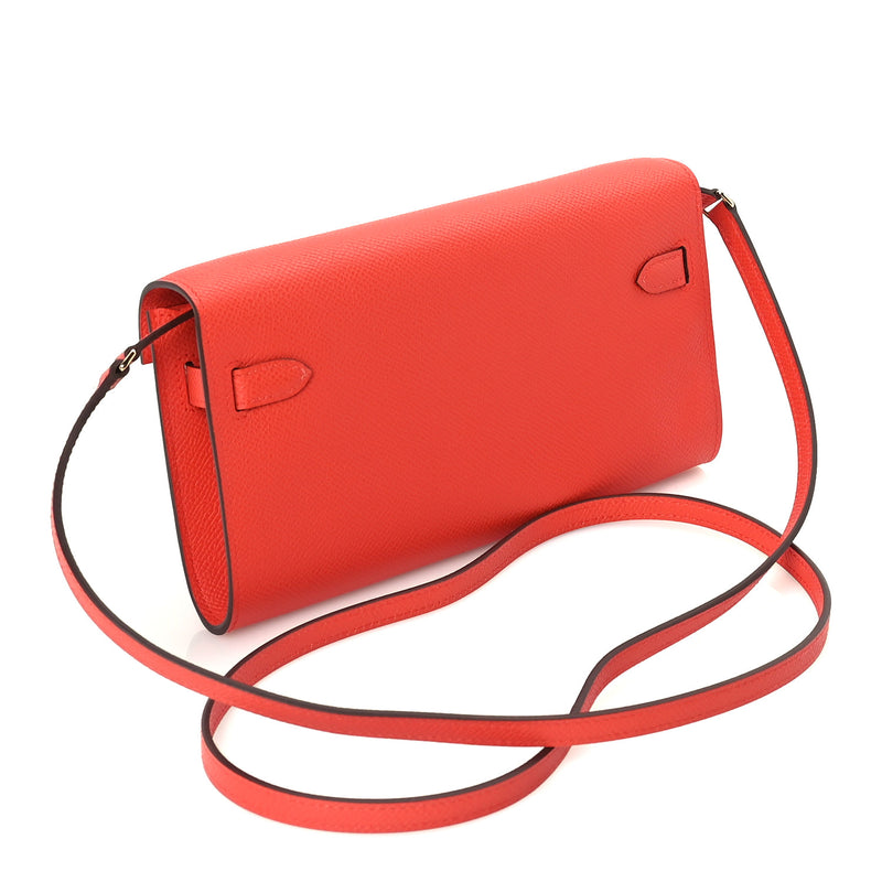  Hermes Epsom Kelly Wallet To Go Orange Field