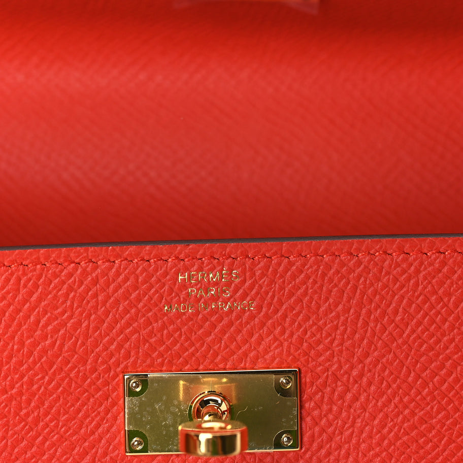 Hermes Epsom Kelly Wallet To Go Orange Field Image 4