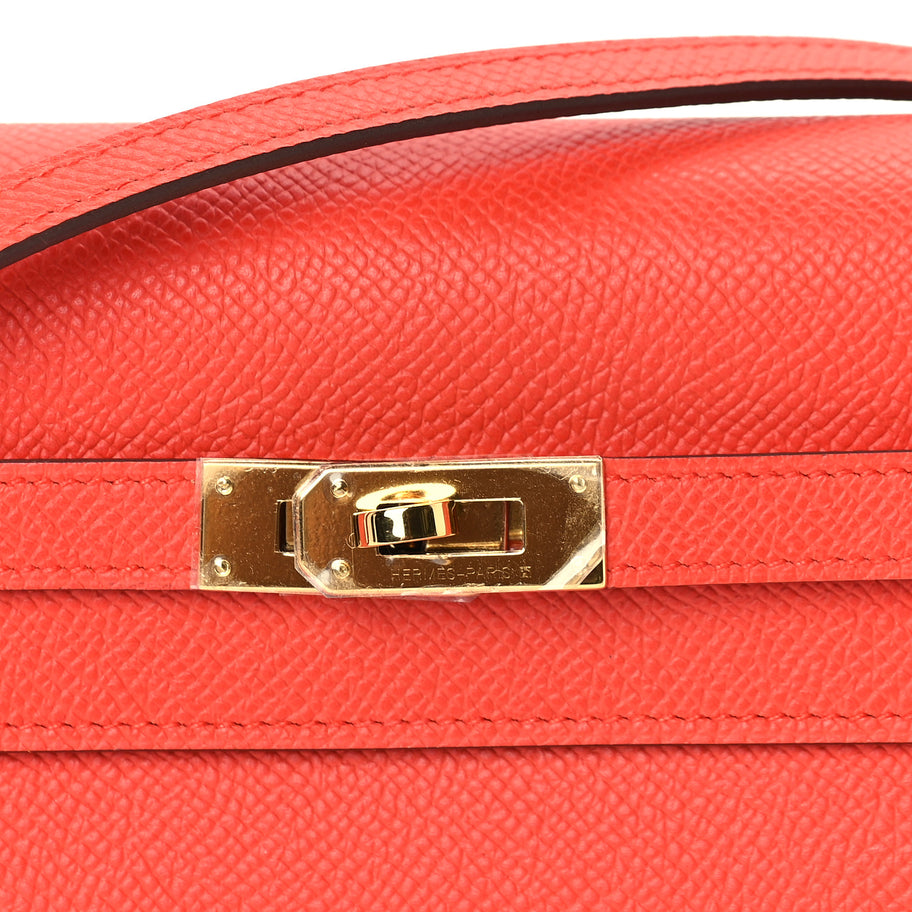 Hermes Epsom Kelly Wallet To Go Orange Field Image 6