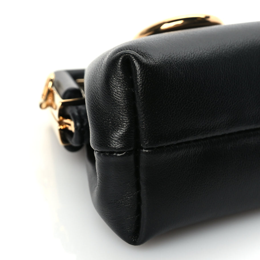 Fendi FENDI Shiny Nappa Nano Fendi First Bag Charm Black Image 7