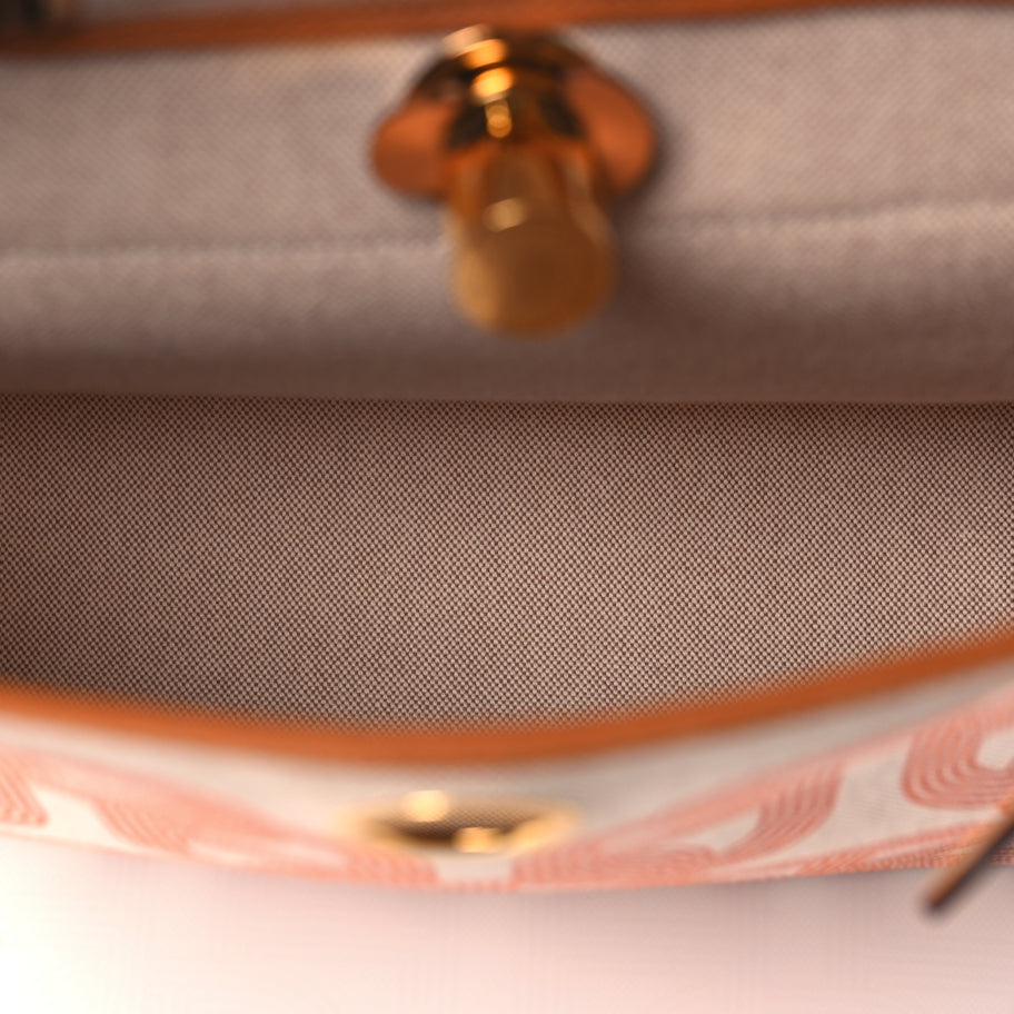 Hermes H Plume Canvas Vache Hunter Circuit 24 Herbag Zip Retourne 31 Orange Mecano Ecru Beige Naturel Image 5