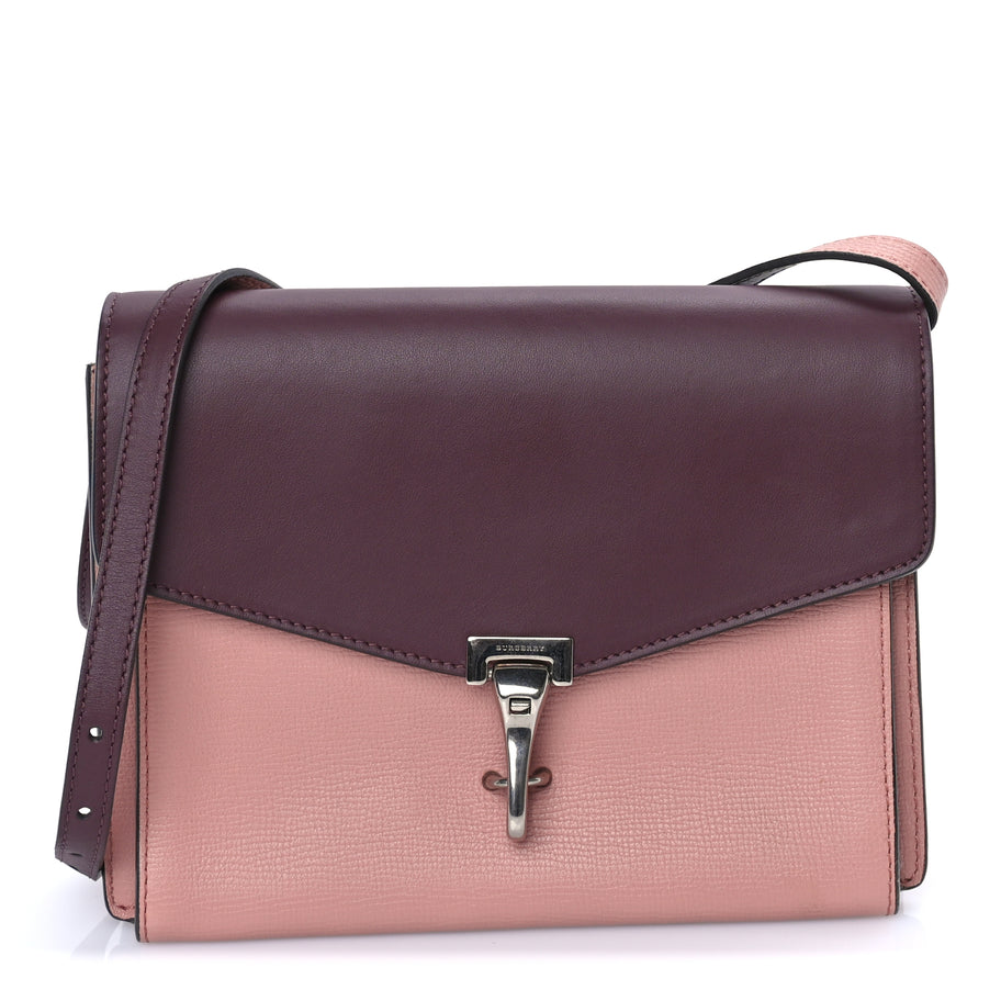 Burberry Derby Calfskin Bi-Color Small Macken Crossbody Bag Dusty Rose Image 1