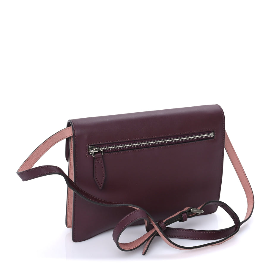 Burberry Derby Calfskin Bi-Color Small Macken Crossbody Bag Dusty Rose Image 2