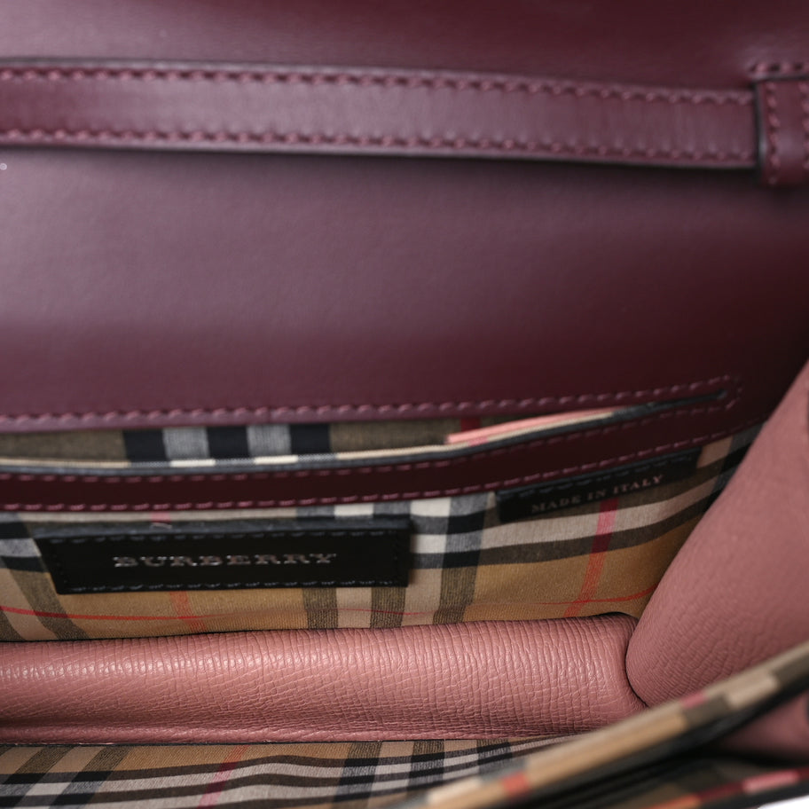 Burberry Derby Calfskin Bi-Color Small Macken Crossbody Bag Dusty Rose Image 4