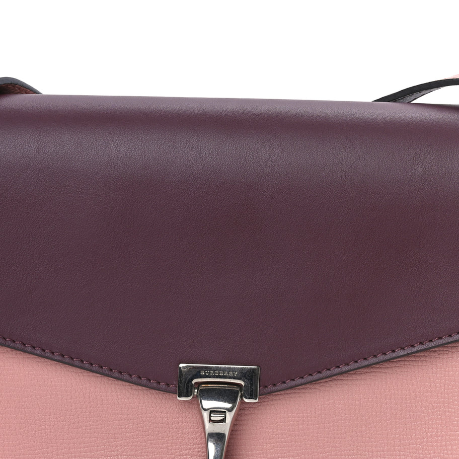 Burberry Derby Calfskin Bi-Color Small Macken Crossbody Bag Dusty Rose Image 6