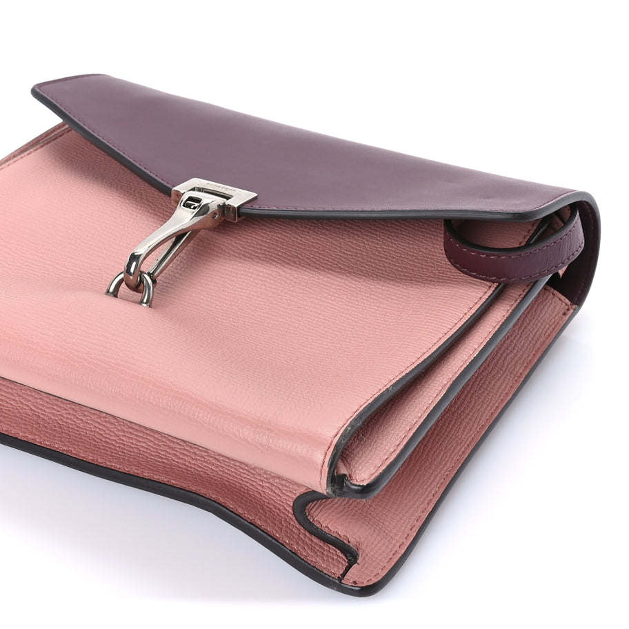 Burberry Derby Calfskin Bi-Color Small Macken Crossbody Bag Dusty Rose Image 8
