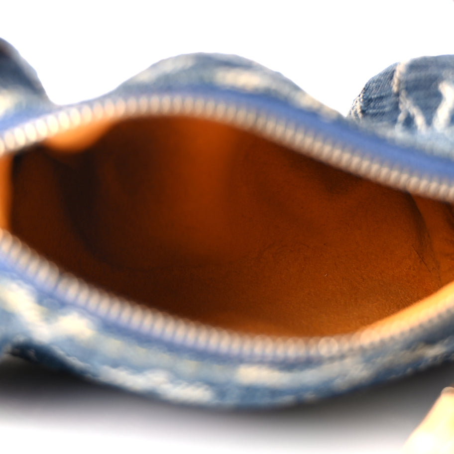 Louis Vuitton Monogram Denim Pochette Speedy PM Key Holder Blue Image 4