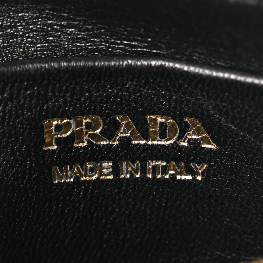 Prada Soft Calfskin Mini Arque Shoulder Bag White Image 5