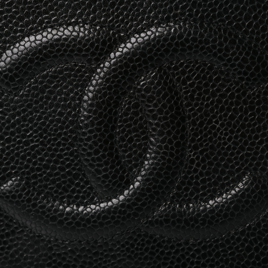 Chanel Caviar Timeless CC Wallet On Chain WOC Black Image 7