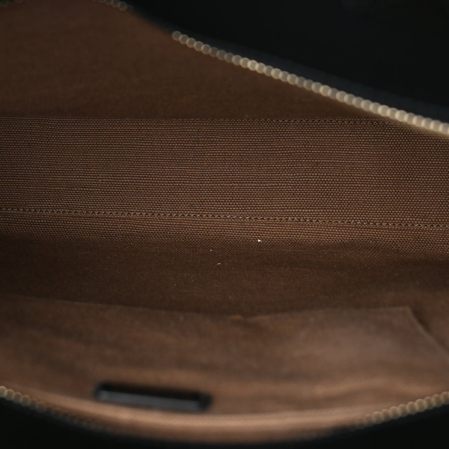 Burberry Canvas Smooth Calfskin Tote  Black Camel Image 4