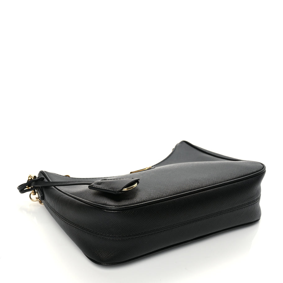 Prada Saffiano Lux Re-Edition 2005 Shoulder Bag Black Image 3