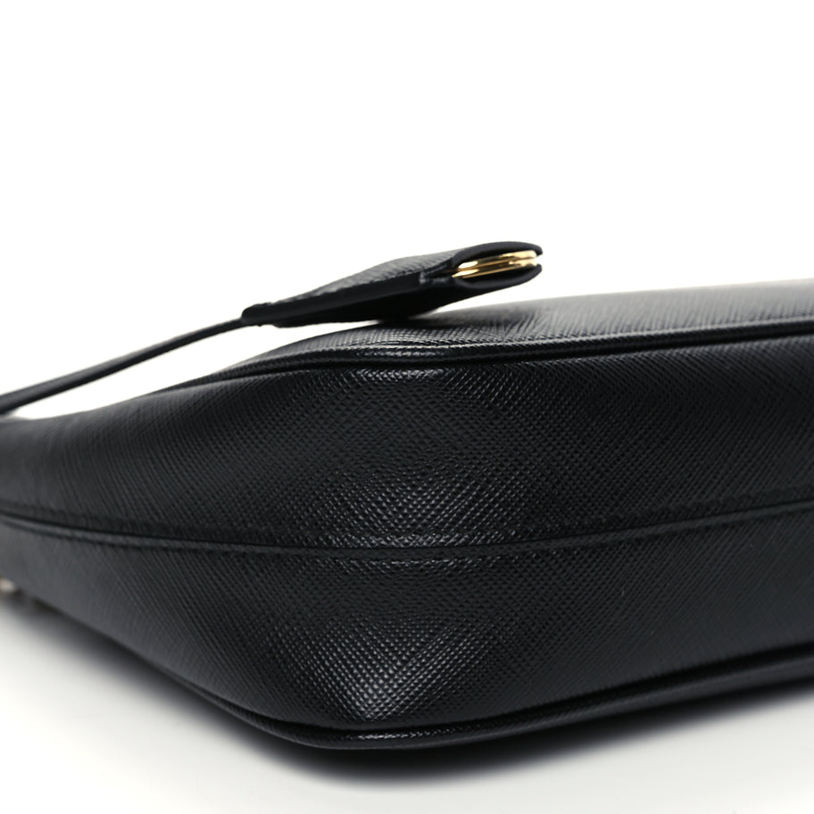 Prada Saffiano Lux Re-Edition 2005 Shoulder Bag Black Image 8