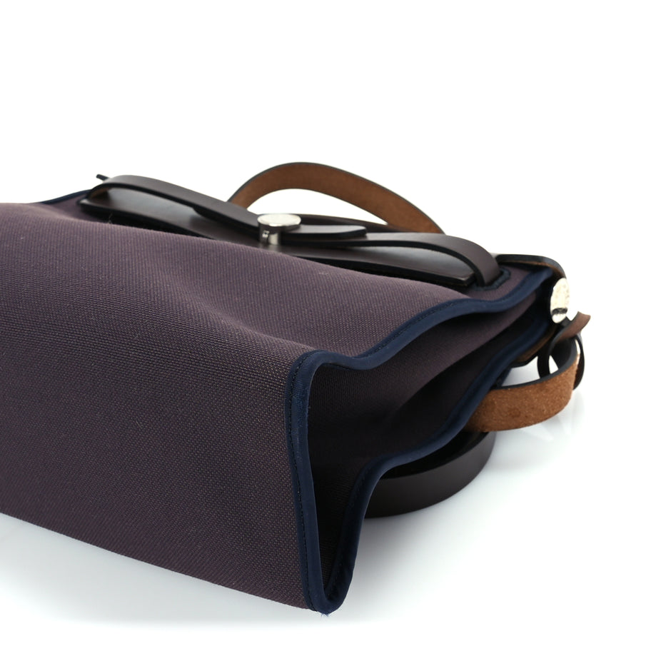 Hermes Vache Hunter Toile Herbag Zip 31 PM Cassis Ebony Indigo Image 10