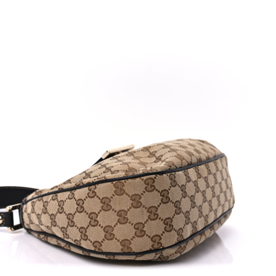 Gucci Monogram Medium New Ladies Web Hobo  Dark Brown Image 7
