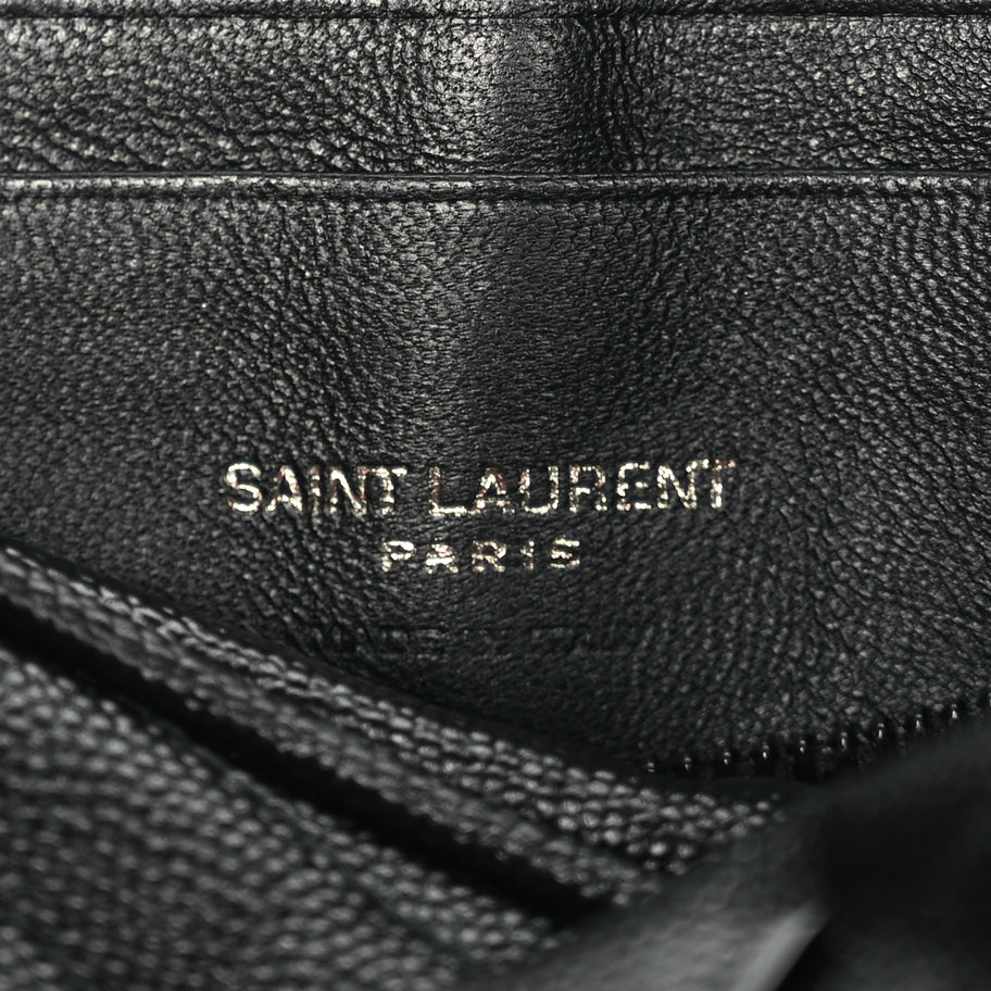 Saint Laurent Grain De Poudre Matelasse Monochrome Monogram Mini Lou Camera Bag Black Image 5