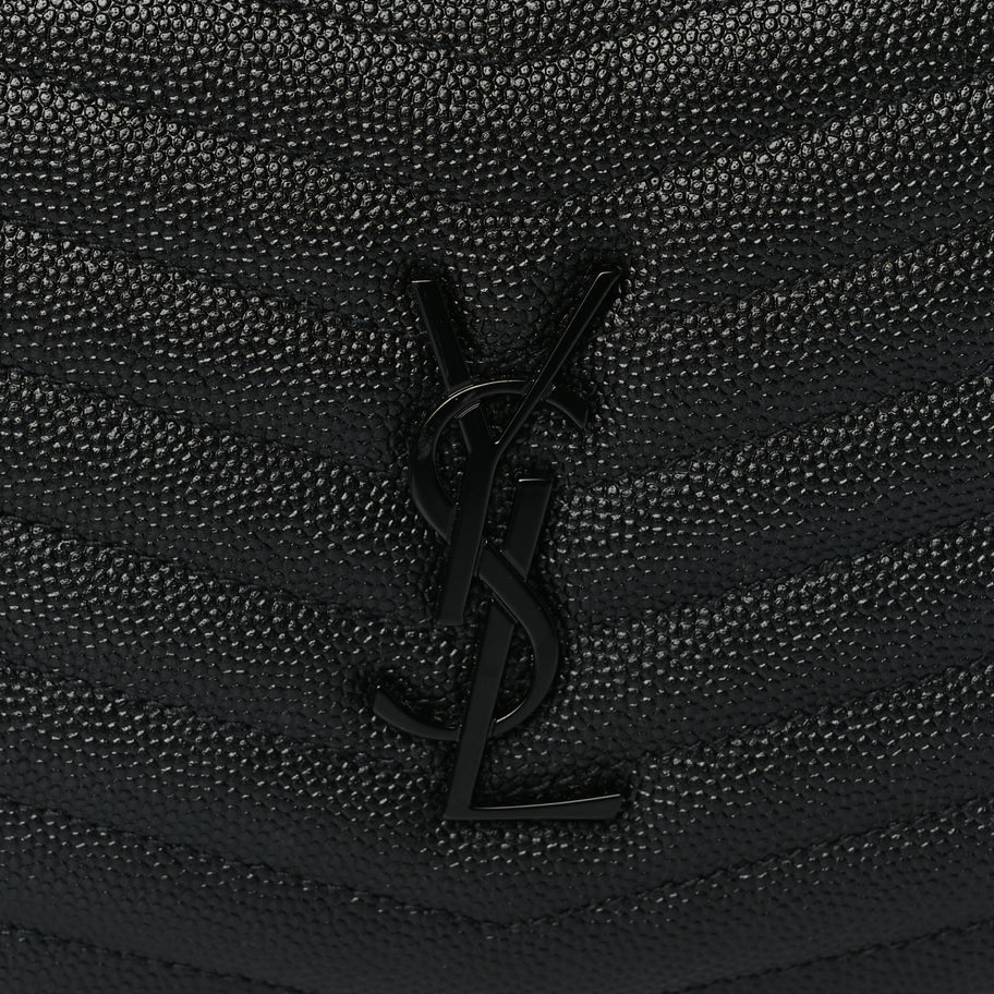 Saint Laurent Grain De Poudre Matelasse Monochrome Monogram Mini Lou Camera Bag Black Image 6