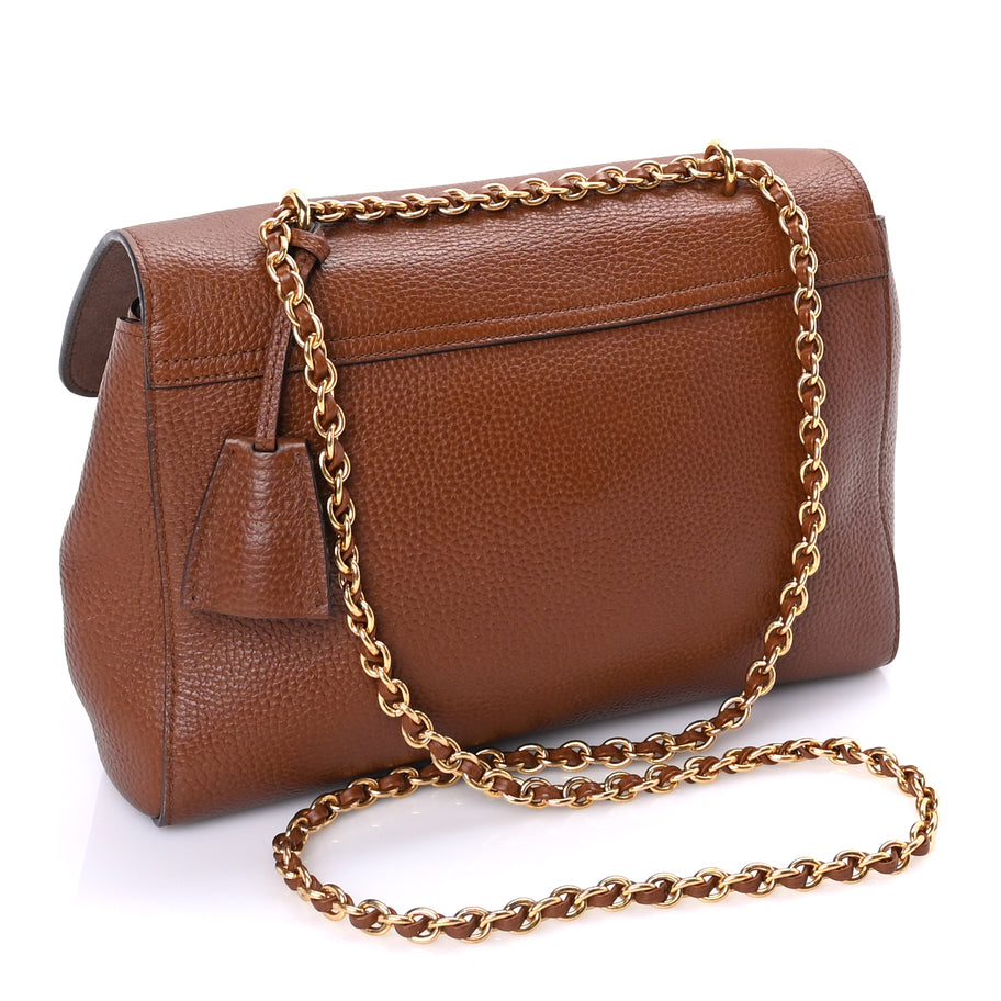 Mulberry Small Classic Grain Calfskin Medium Lily Flap  Oak Image 2