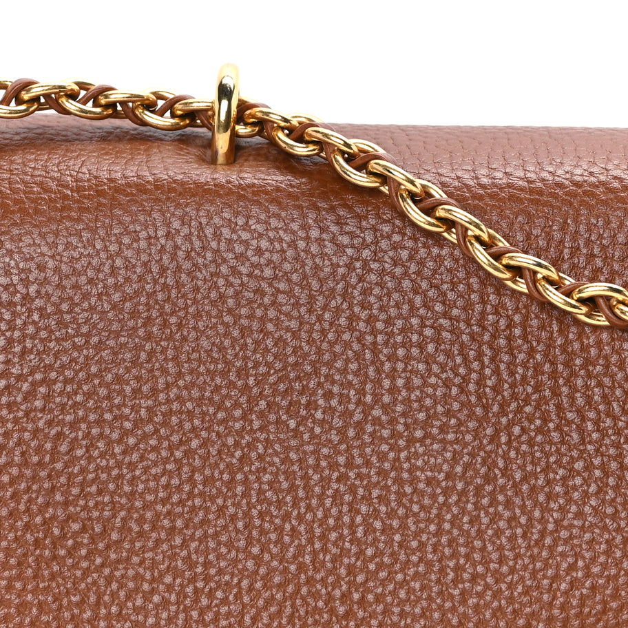 Mulberry Small Classic Grain Calfskin Medium Lily Flap  Oak Image 6