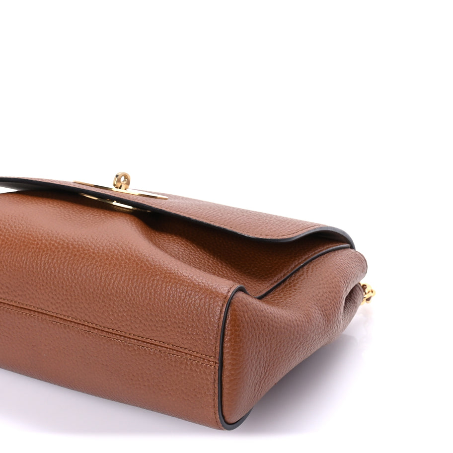 Mulberry Small Classic Grain Calfskin Medium Lily Flap  Oak Image 8