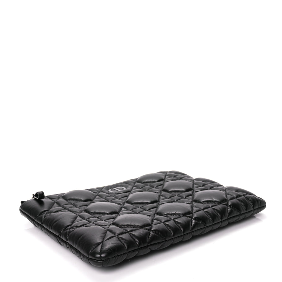 Christian Dior Supple Calfskin Cannage Caro Daily Pouch Black Image 4
