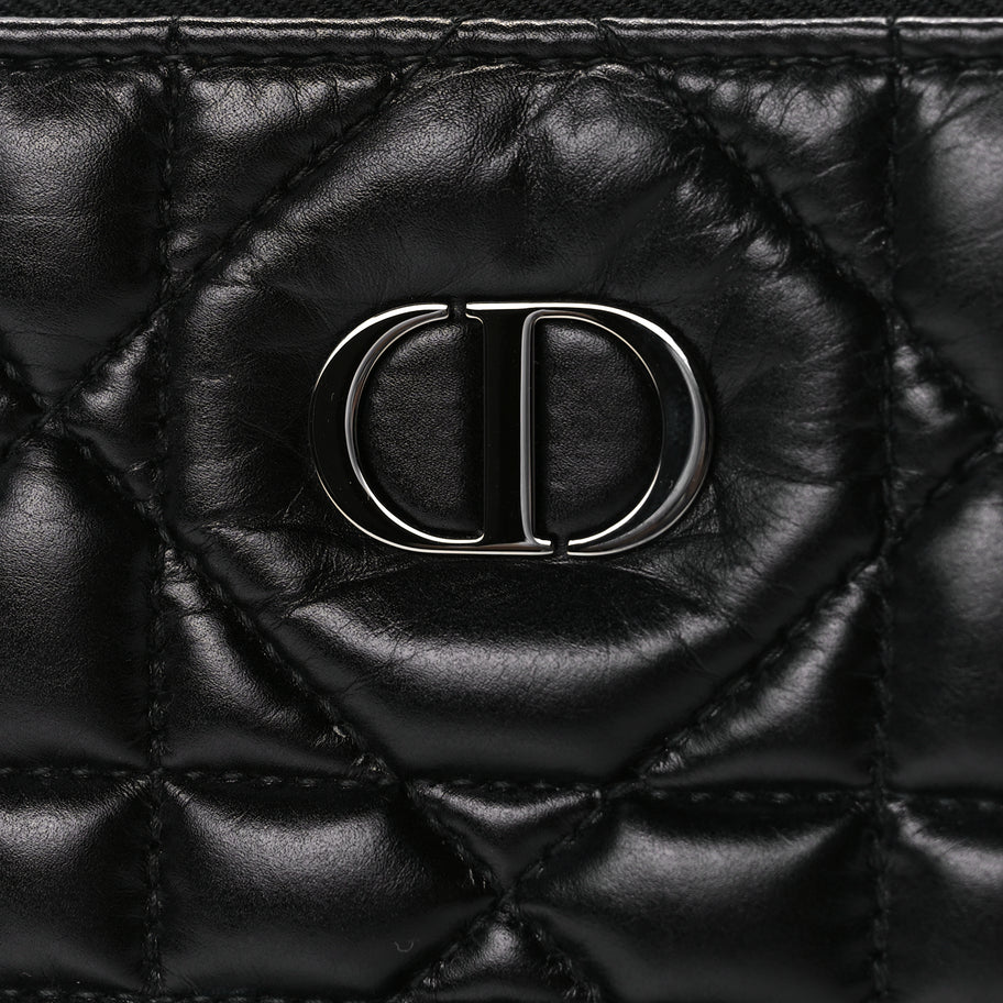 Christian Dior Supple Calfskin Cannage Caro Daily Pouch Black Image 8