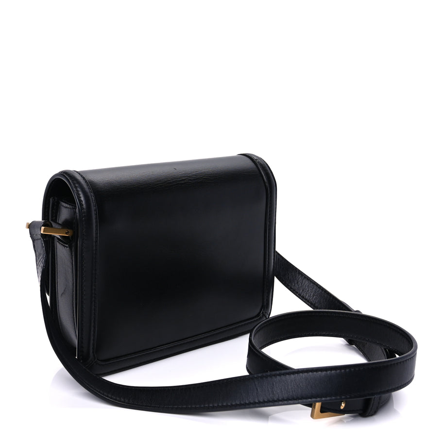Saint Laurent Box Calfskin Monogram Medium Solferino Satchel  Black Image 2