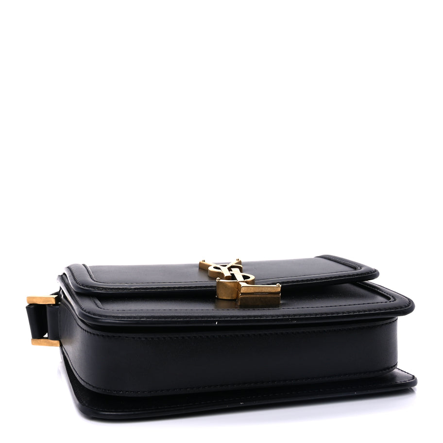Saint Laurent Box Calfskin Monogram Medium Solferino Satchel  Black Image 3