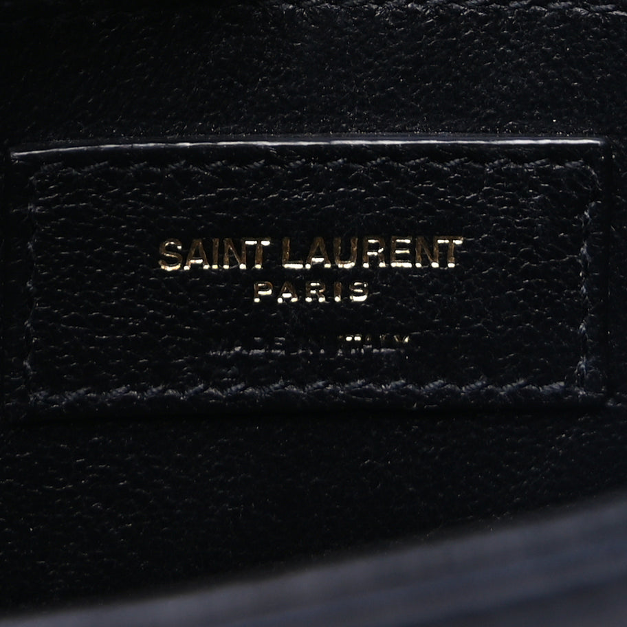 Saint Laurent Box Calfskin Monogram Medium Solferino Satchel  Black Image 5