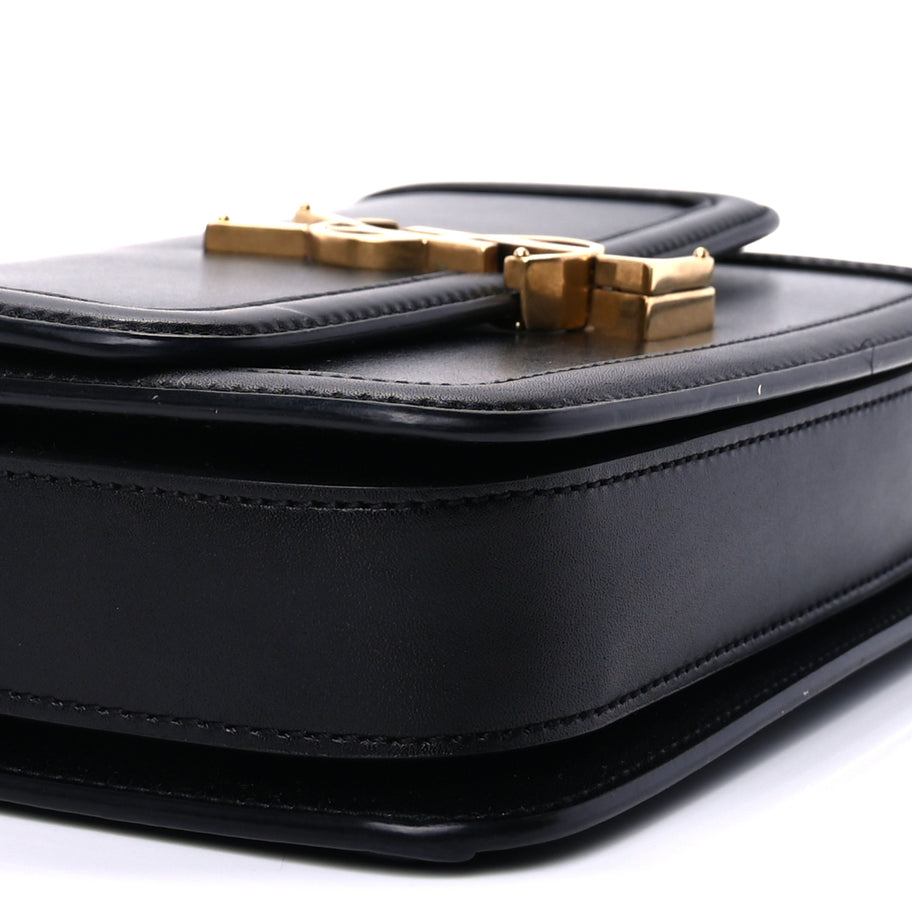 Saint Laurent Box Calfskin Monogram Medium Solferino Satchel  Black Image 7