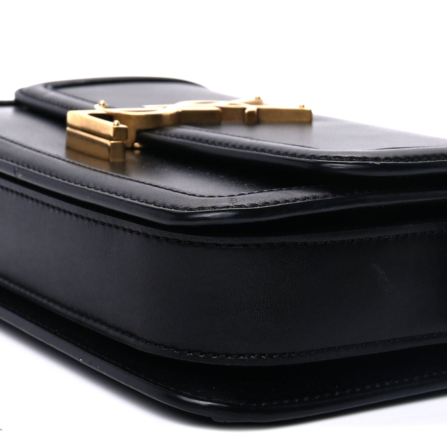 Saint Laurent Box Calfskin Monogram Medium Solferino Satchel  Black Image 8