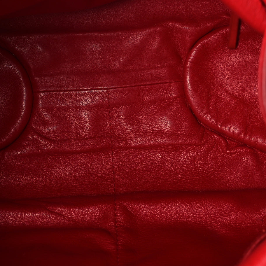 Christian Dior Calfskin Embellished 61 Tote Red Image 4