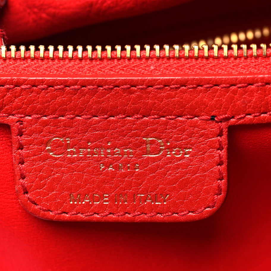 Christian Dior Calfskin Embellished 61 Tote Red Image 5