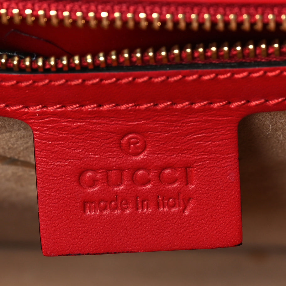 Gucci Calfskin Small Sylvie Shoulder Bag  Hibiscus Red Image 6