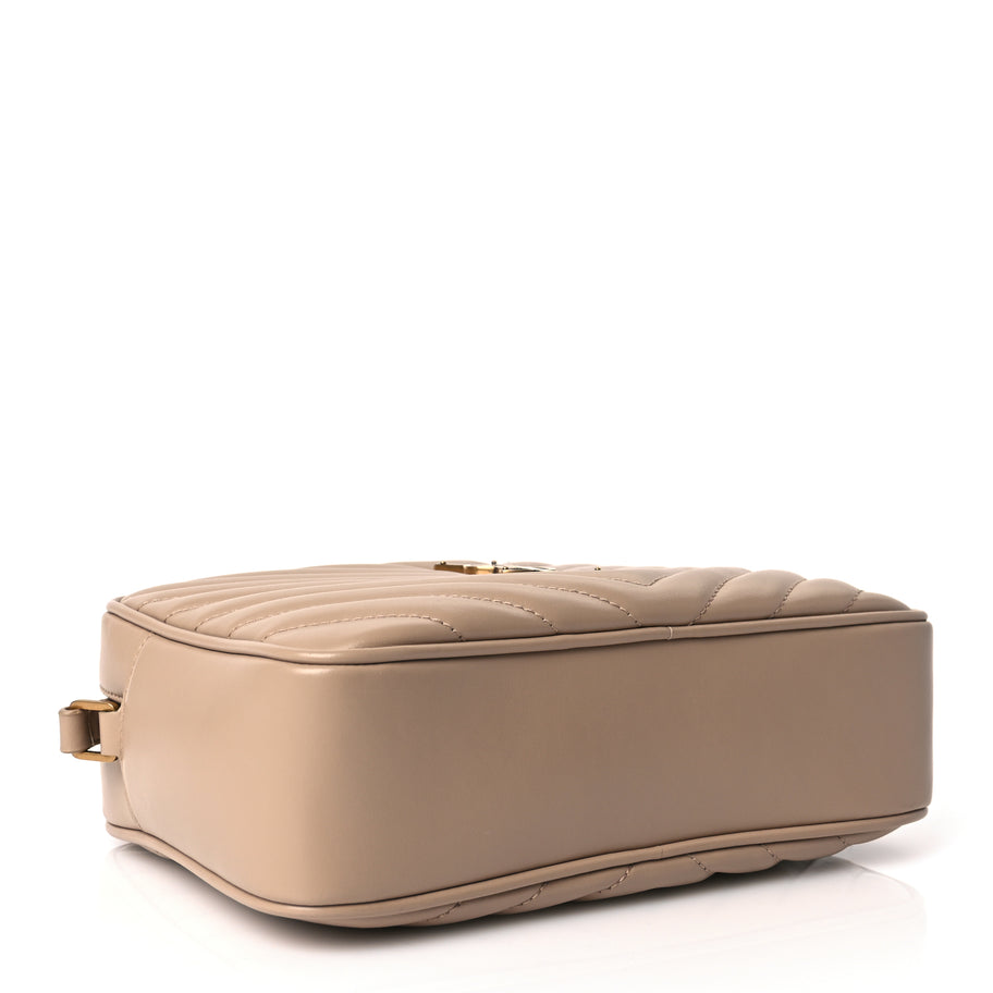 Saint Laurent Calfskin Matelasse Monogram Lou Camera Bag Dark Beige Image 3