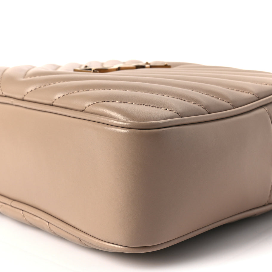 Saint Laurent Calfskin Matelasse Monogram Lou Camera Bag Dark Beige Image 8