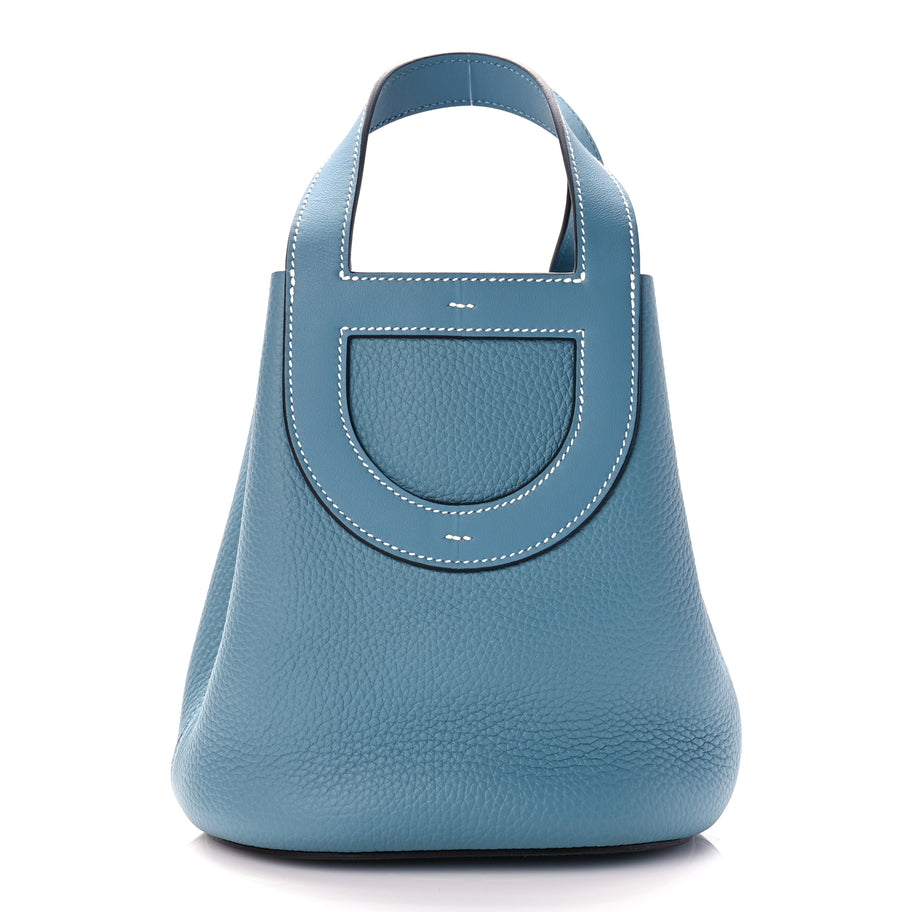 Hermes Taurillon Clemence Swift In-The-Loop 18 Blue Jean Image 1