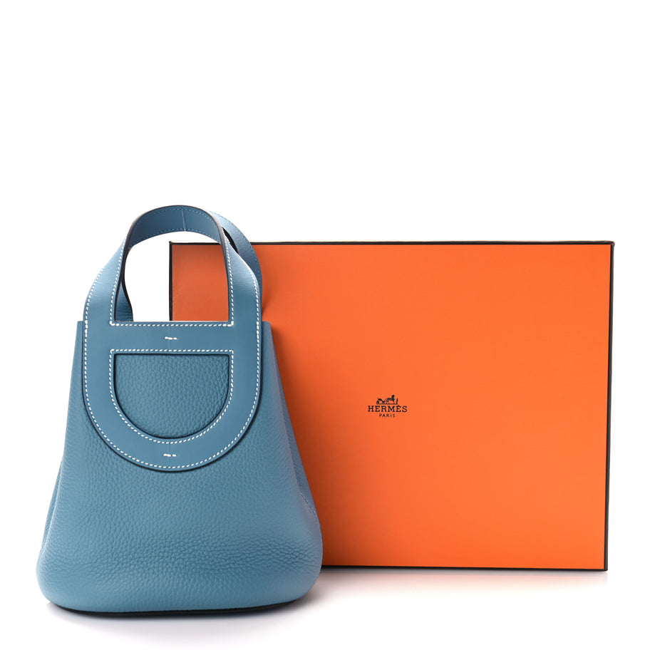 Hermes Taurillon Clemence Swift In-The-Loop 18 Blue Jean Image 10