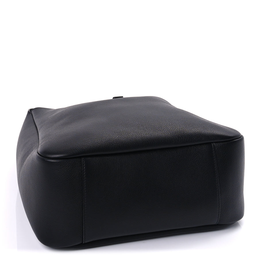 Saint Laurent Supple Calfskin Large Le 5 A 7 Soft Hobo Black Image 3