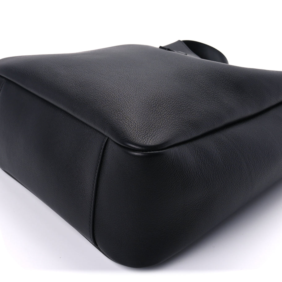 Saint Laurent Supple Calfskin Large Le 5 A 7 Soft Hobo Black Image 8