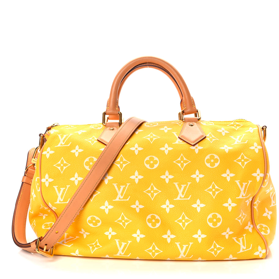Louis Vuitton Calfskin Monogram Speedy P9 Bandouliere 40 Jaune Mat Image 1