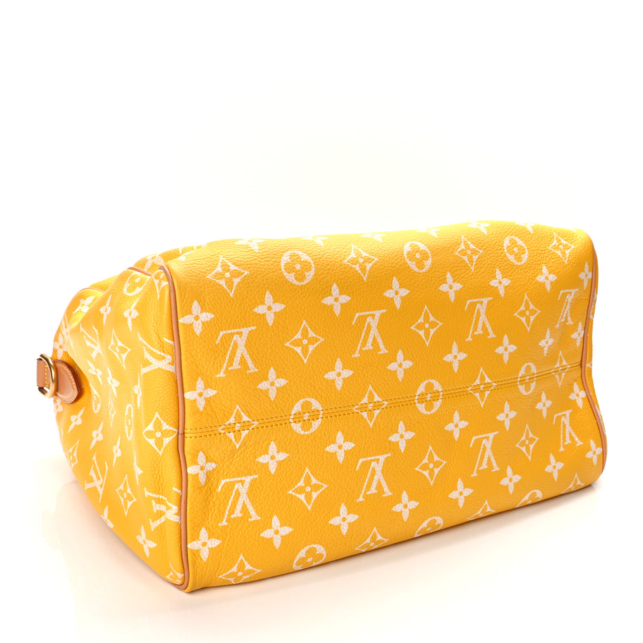 Louis Vuitton Calfskin Monogram Speedy P9 Bandouliere 40 Jaune Mat Image 3