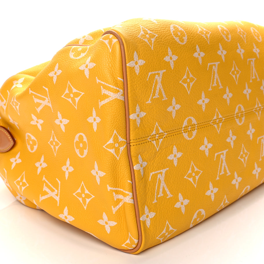 Louis Vuitton Calfskin Monogram Speedy P9 Bandouliere 40 Jaune Mat Image 6