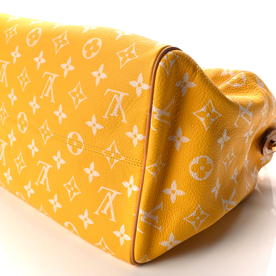 Louis Vuitton Calfskin Monogram Speedy P9 Bandouliere 40 Jaune Mat Image 7
