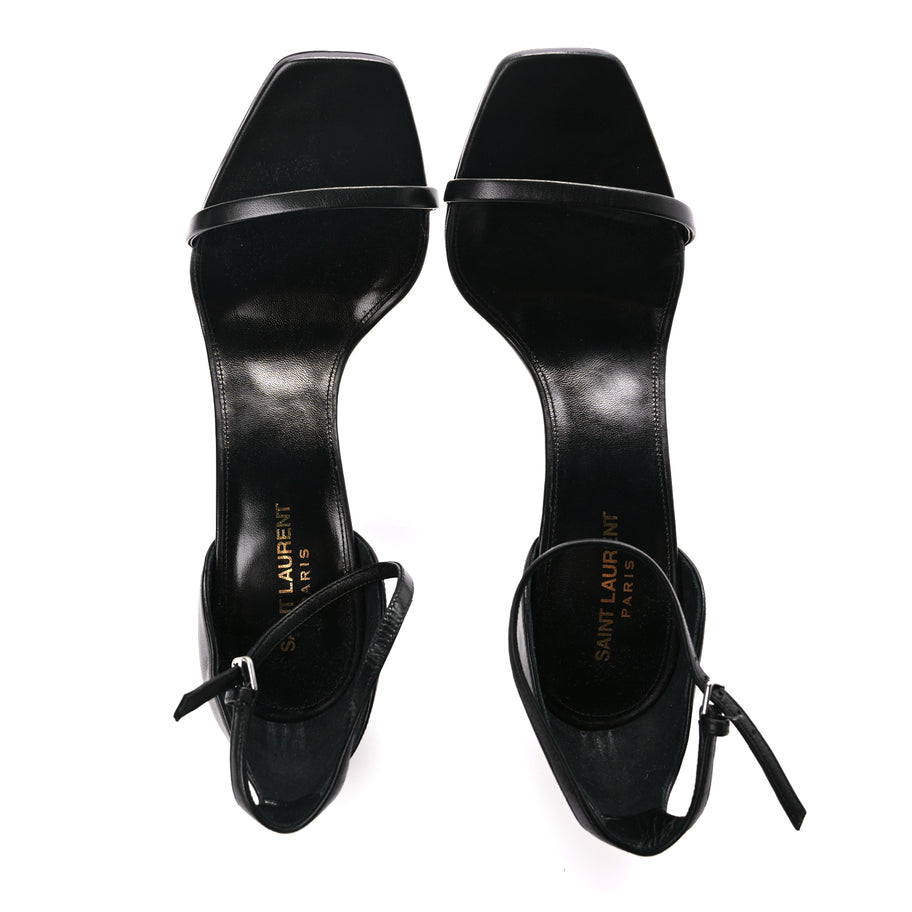 Saint Laurent Calfskin Opyum 110 Sandals Black Image 5