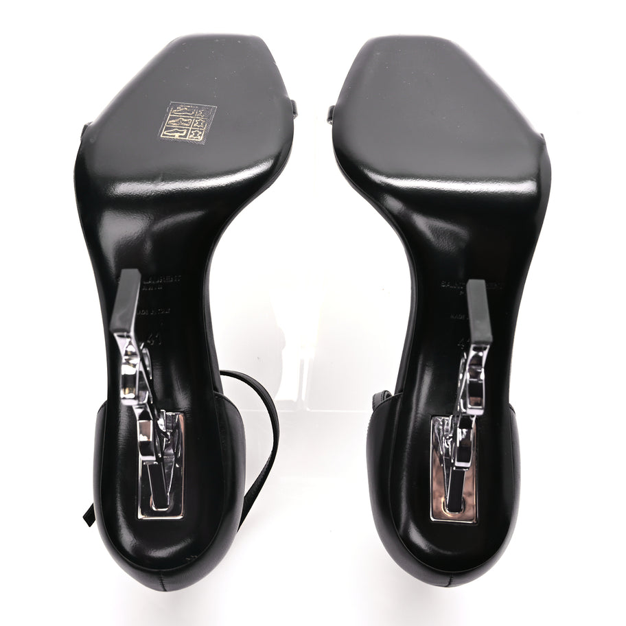 Saint Laurent Calfskin Opyum 110 Sandals Black Image 9