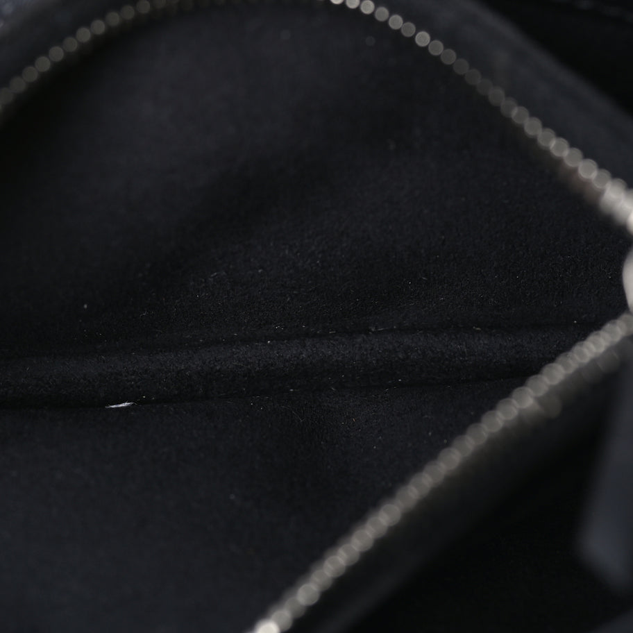 Chanel Patent Quilted Mini Phone Holder Clutch Black Image 5
