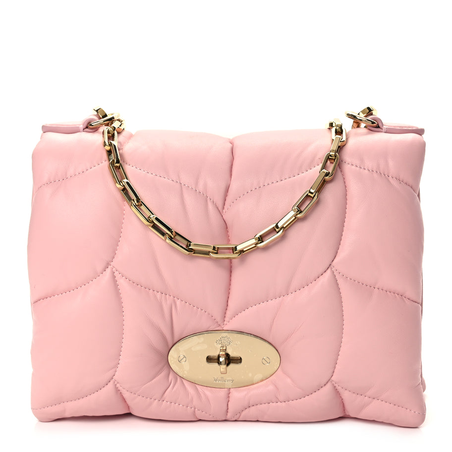 Mulberry Nappa Pillow Quilted Little Softie Bag Powder Rose Image 1