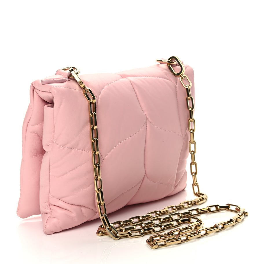 Mulberry Nappa Pillow Quilted Little Softie Bag Powder Rose Image 2
